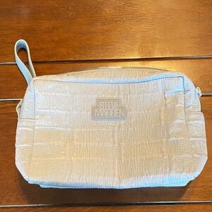 Steve Madden Embossed Logo Cosmetic Bag